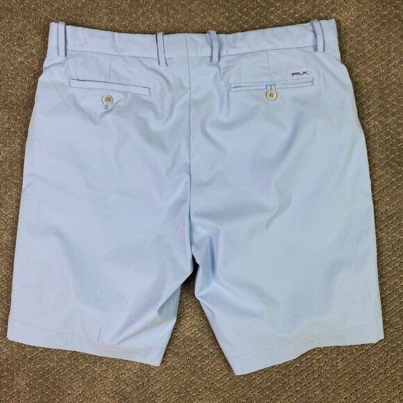 RLX Ralph Lauren Shorts Men's Size 35 Blue Golf Flat Front - Picture 3 of 11